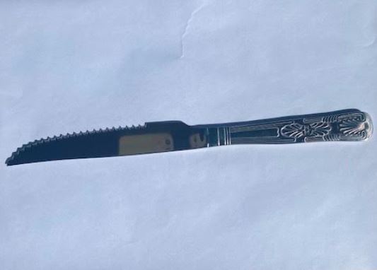 Grillkniv i rustfrit stål med mønster