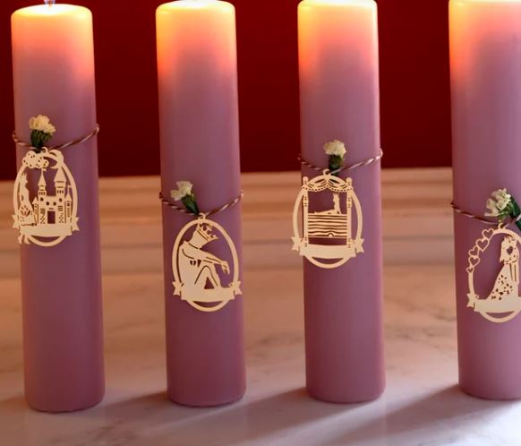 H.C. Andersen Julepynt Prinsessen på Ærten  4 stk Eventyr