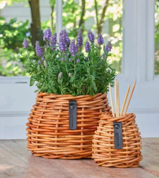 A2 Living Rund Rattan Urtepotte (Bowl) - Lacak (sæt m. 3 stk. / 3 str.)