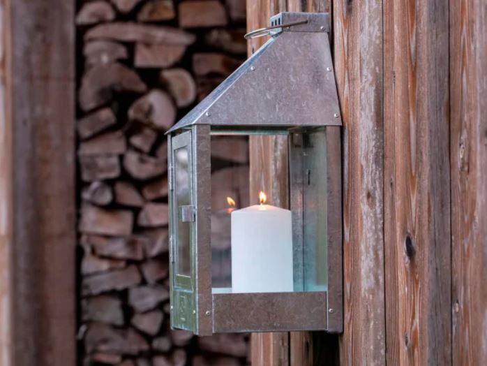 A2 Living  Galvaniseret Mini Væglanterne H. 36,5 cm.