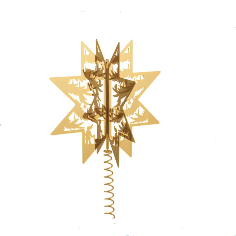 H.C. Andersen Topstjerne forgyldt H. 16,5 cm.